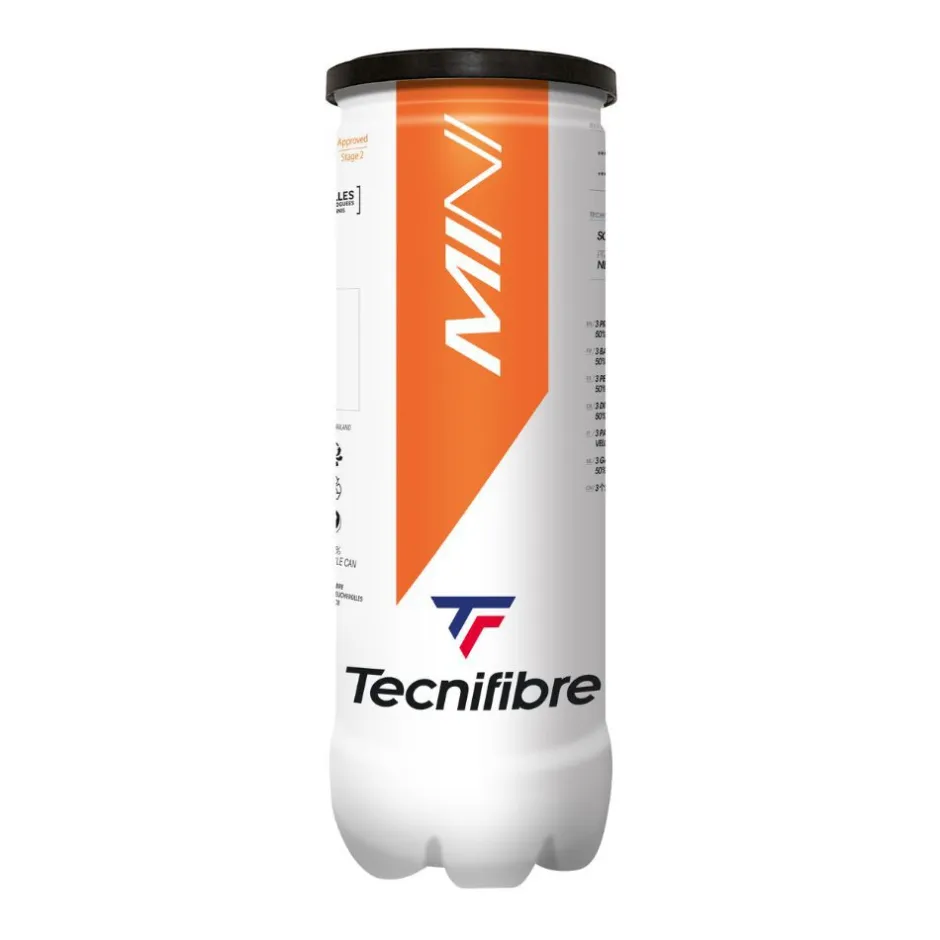 Tecnifibre BALLES MINI-TENNIS : CARTON DE 24 TUBES DE 3 BALLES DE TENNIS> Balles Pédagogiques