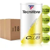 Tecnifibre CLUB : CARTON DE 18 BIPACKS DE TUBES DE 4 BALLES DE TENNIS> Premium