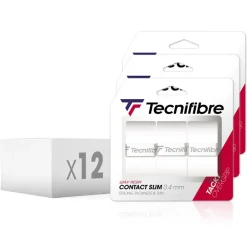 Tecnifibre CONTACT SLIM WHITE (BOÎTE DE 12 PACKS)> Surgrips