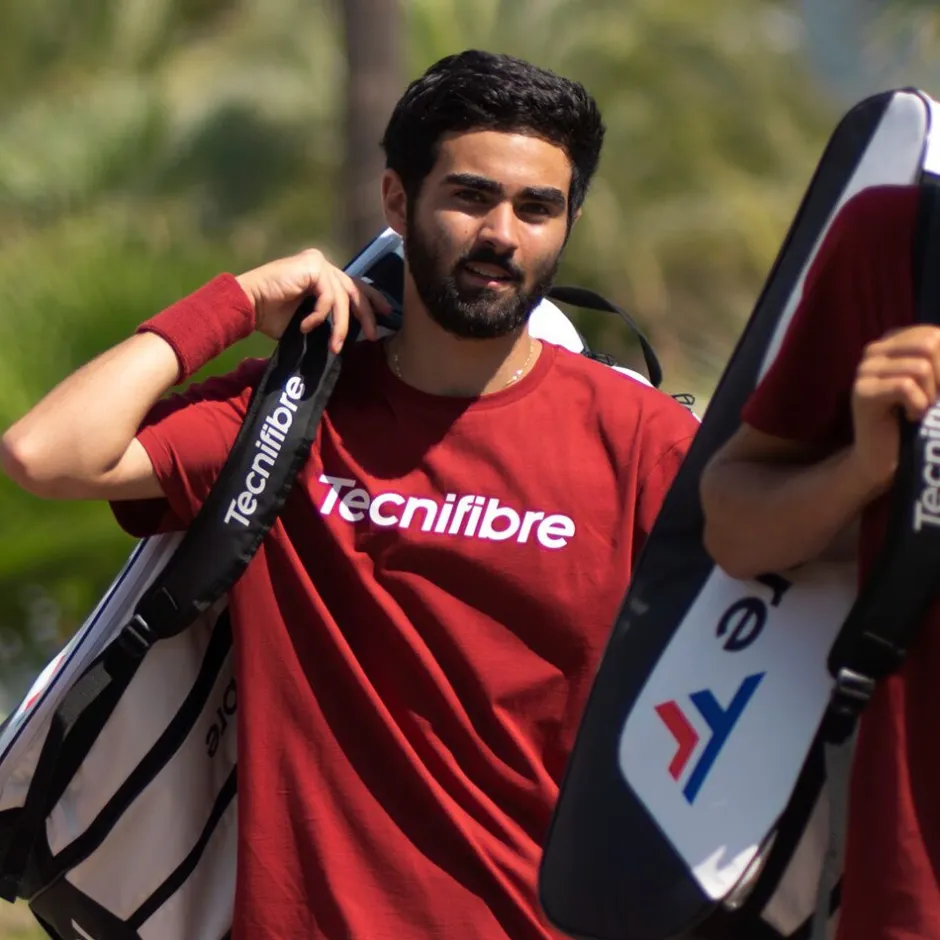 Tecnifibre TEAM COTTON TEE CARDINAL>Homme T-Shirts & Polos