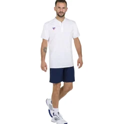 Tecnifibre TEAM POLO WHITE>Homme T-Shirts & Polos