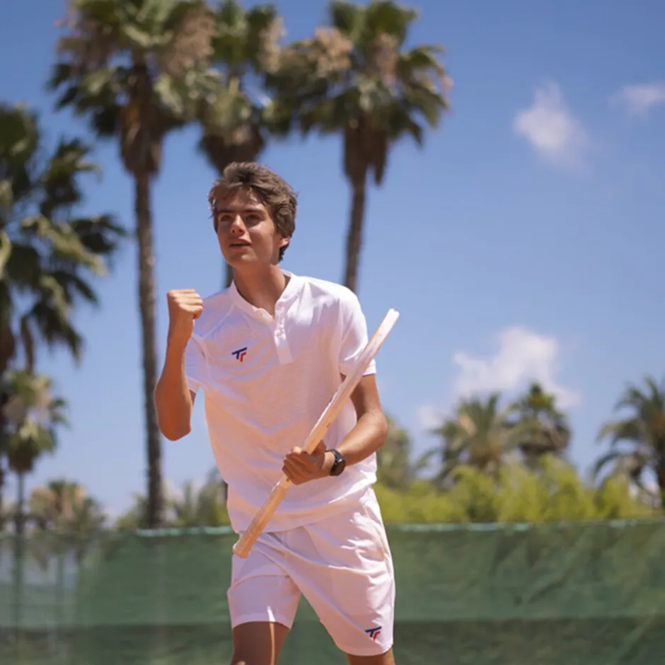 Tecnifibre TEAM POLO WHITE>Homme T-Shirts & Polos