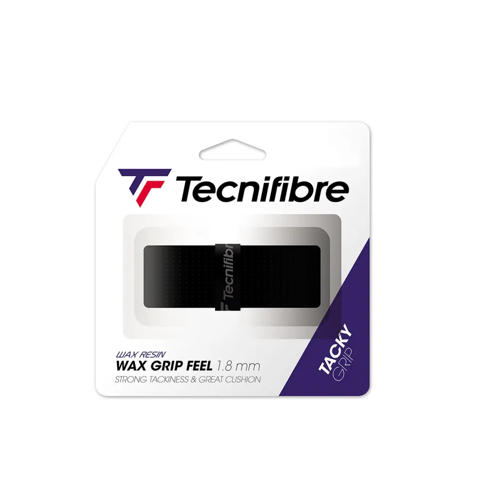 Tecnifibre WAX FEEL GRIP NOIR (boîte de 12 packs d'1 grip)> Grips