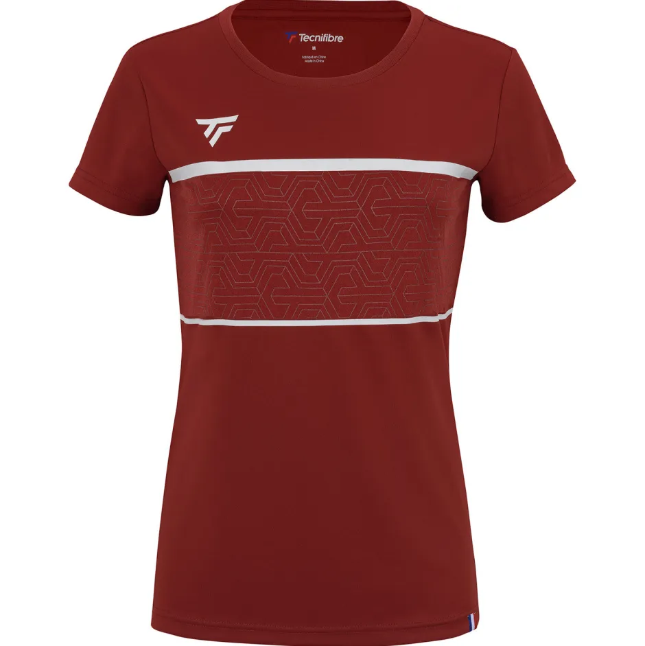 Tecnifibre W. TEAM TECH TEE CARDINAL JUNIOR> T-Shirts & Polos