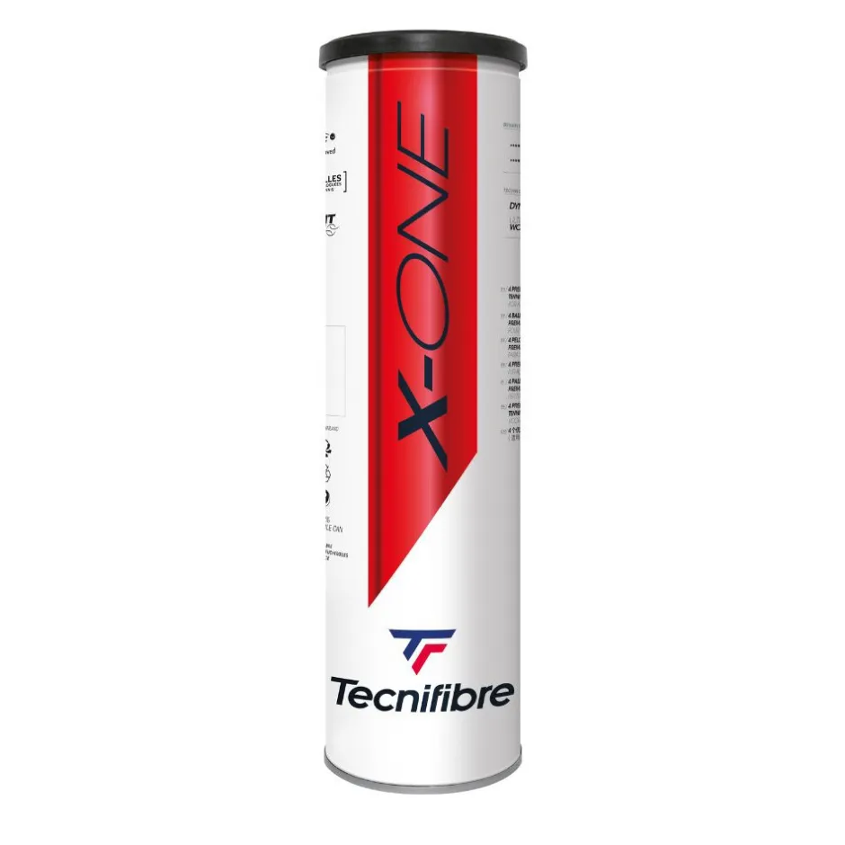 Tecnifibre X-ONE : CARTON DE 36 TUBES DE 4 BALLES DE TENNIS> Premium